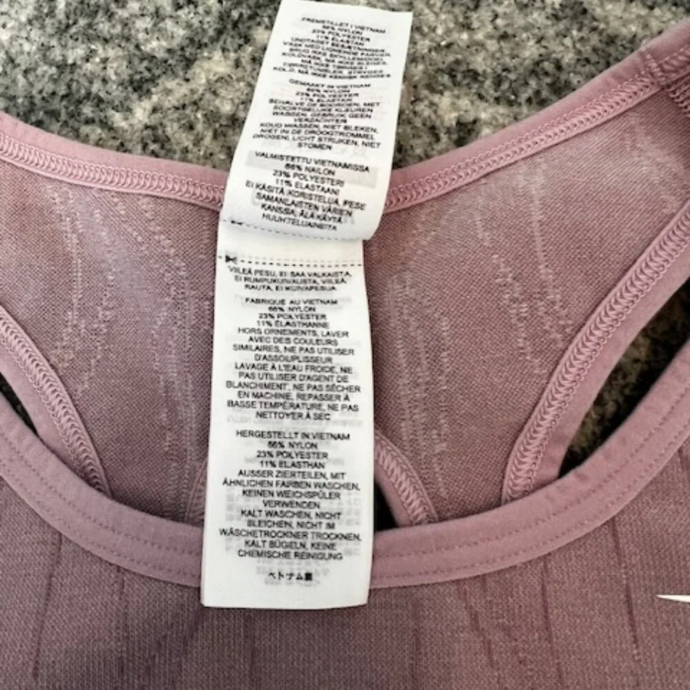 GYMSHARK Mercury Seamless Crop Tank sports bra‎ in lavender racerback size XS